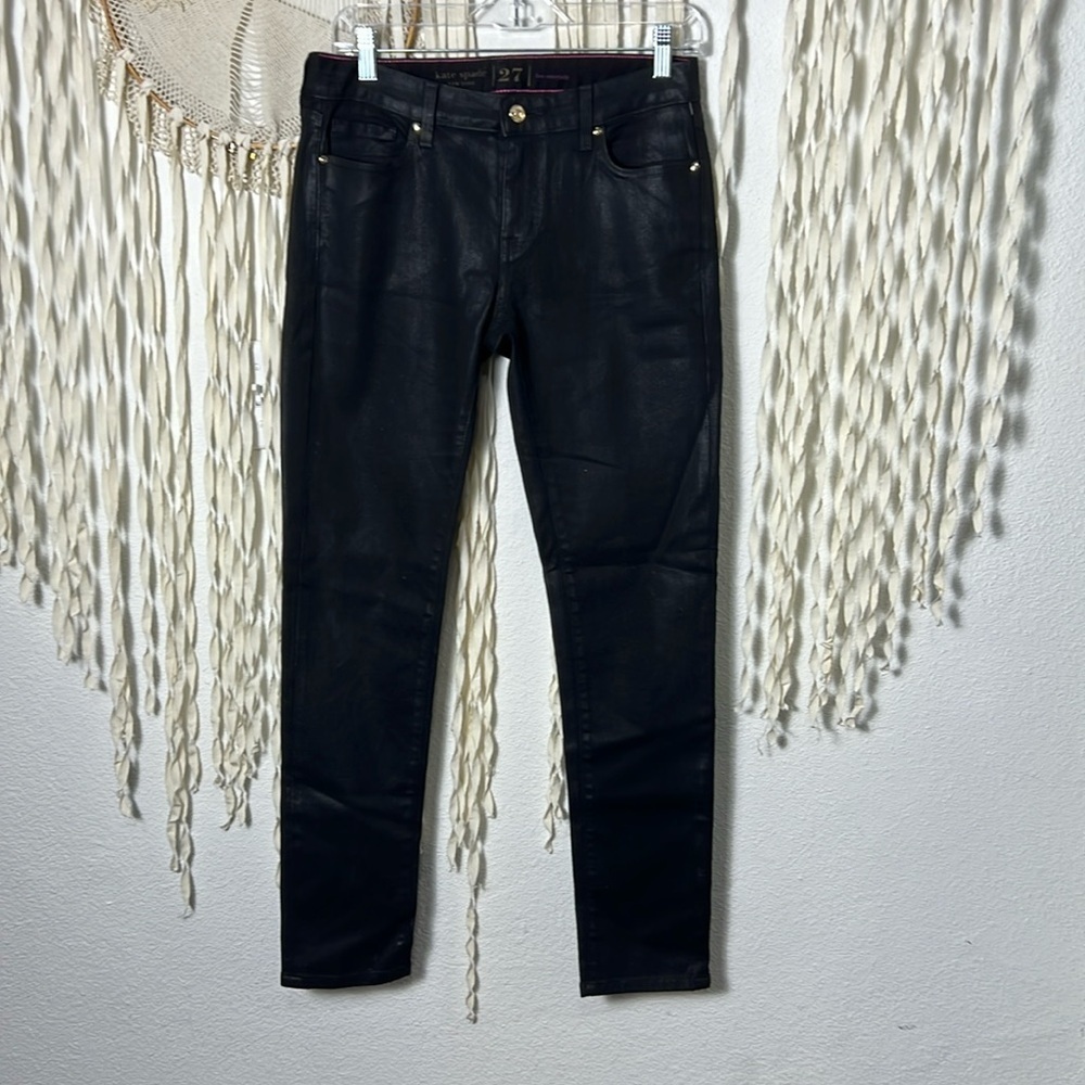Kate Spade | Broome Street Black Waxed Denim Size 27
